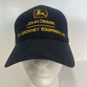 John Deere‎ Black Yellow Agricultural Farmer Hat Adjustable NWT Fits Most